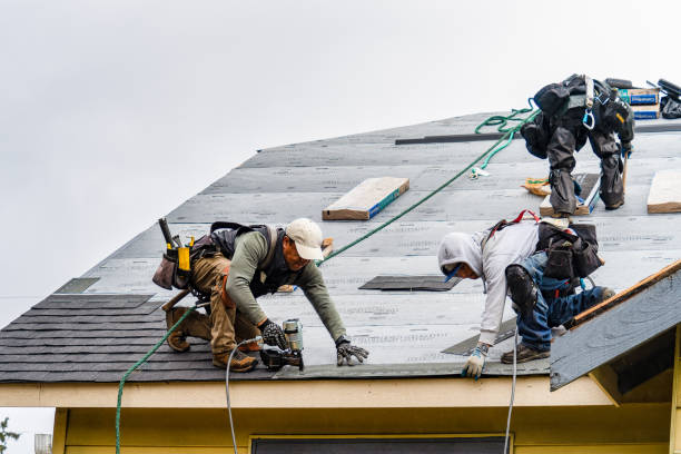 Professional Gutter Installation technician working in Volga, SD